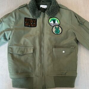 Stella McCartney kids puffer jacket in army green